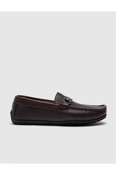 Cabani Genuine Leather Brown Men's Loafer