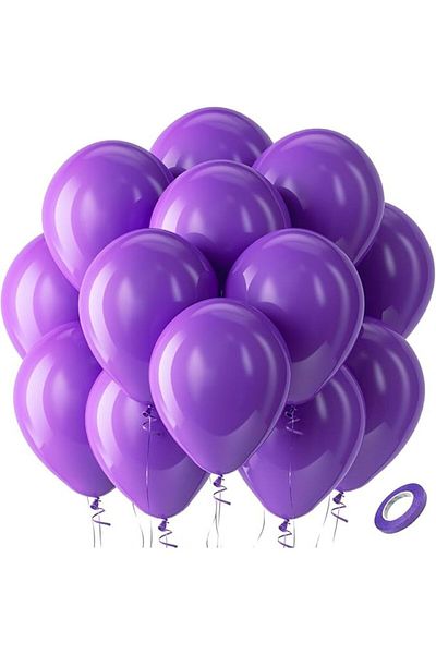 BALON DİYARI 75 Colorful Metallic Balloons - Premium Latex