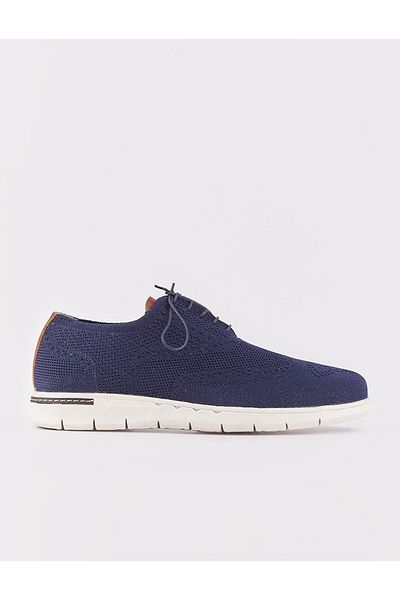 Cabani Knitwear Navy Blue Lace-Up Men's Classic Casual Shoes