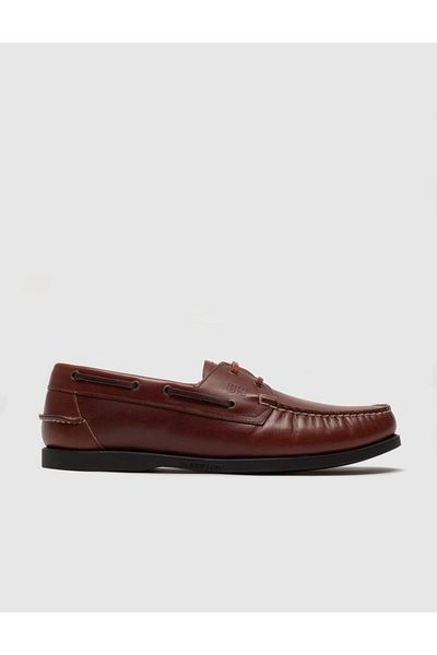 Cabani Genuine Leather Brown Lace-Up Men's Casual Shoes