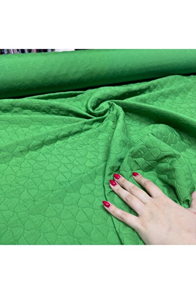 Yaren Ülker Kapitone Kumaş Çift En Yeşil Renk Baklava Desen