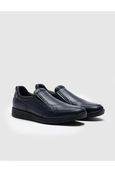 Cabani Genuine Leather Navy Blue Men's Shoes