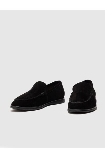 Cabani Ανδρικά παπούτσια casual - Γνήσιο δέρμα μαύρο σουέτ