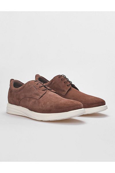 Cabani Genuine Leather Tan Suede Lace-up Men's Casual Shoes