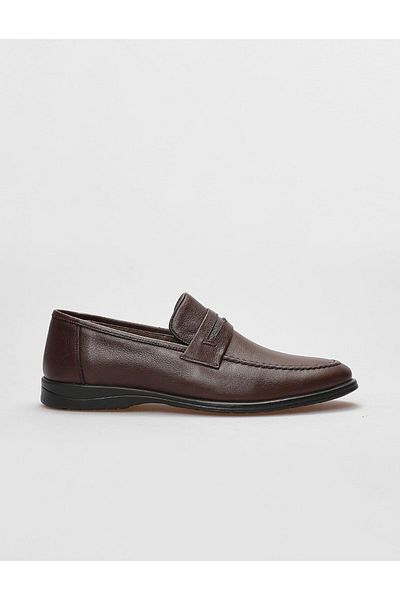 Cabani Genuine Leather Brown Men's Casual Shoes