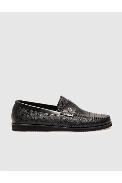 Cabani Pantofi casual pentru bărbați din piele naturală neagră