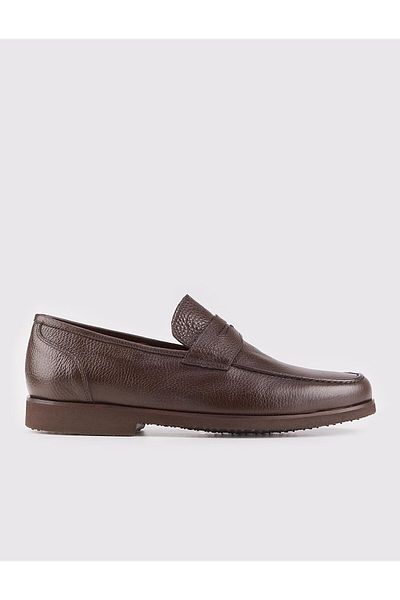 Cabani Genuine Leather Eva Sole Brown Men's Casual Shoes