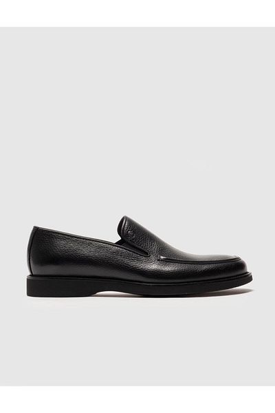 Cabani Genuine Leather Black Men's Classic Shoes