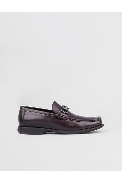 Cabani Genuine Leather Brown Men's Loafer with Buckle Accessories