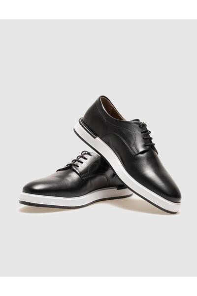 Cabani Ανδρικά casual παπούτσια από γνήσιο δέρμα μαύρα Lace-Up