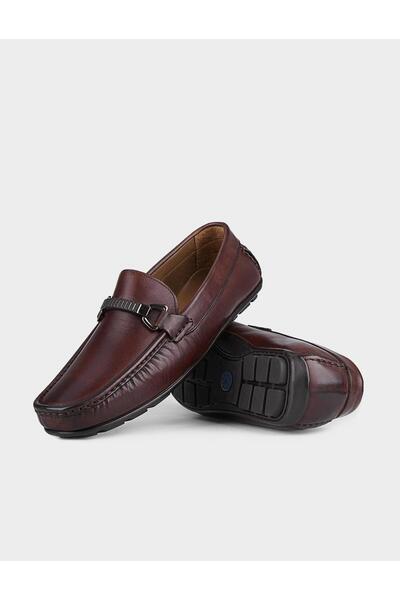 Cabani Hakiki Deri Kahverengi Özel Tasarımlı Erkek Loafer Ayakkabı