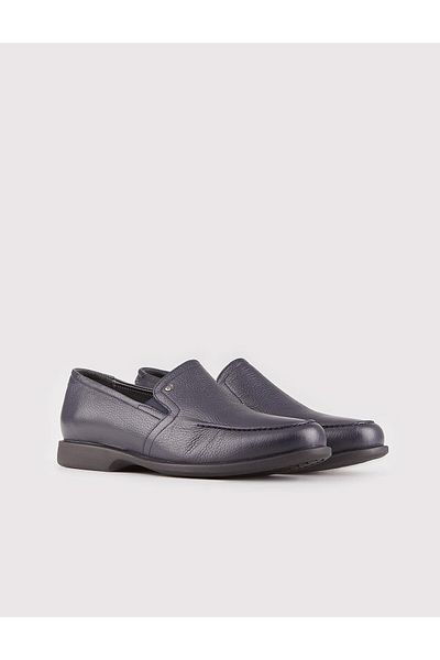 Cabani Men's Genuine Leather Non-Slip Sole Navy Blue Casual Shoes