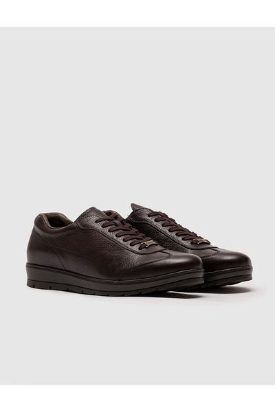 Cabani Genuine Leather Thermo Sole Brown Lace-Up Men's Casual Shoes