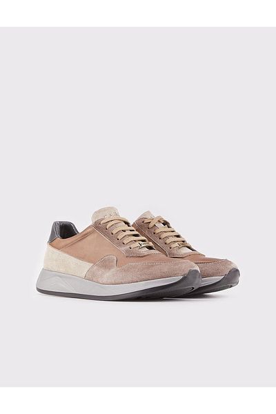 Cabani Genuine Leather Tan Lace-Up Men's Shoes