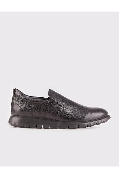 Cabani Black Genuine Leather Men's Casual Shoes - Cloth Lined
