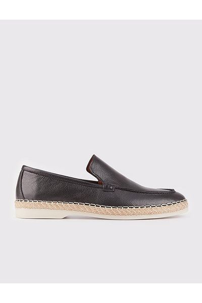 Cabani Genuine Leather Men's Casual Black Shoes