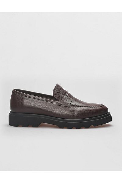 Cabani Genuine Leather Brown Men's Casual Shoes