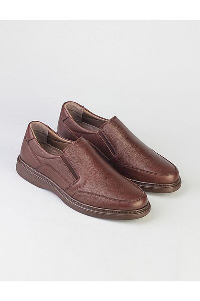 Cabani Genuine Leather Brown Special Design Casual Men's Shoes