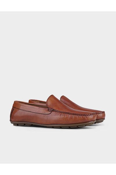 Cabani Genuine Leather Tan Men's Loafer Shoes