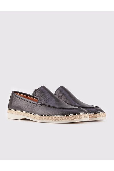 Cabani Genuine Leather Men's Casual Black Shoes