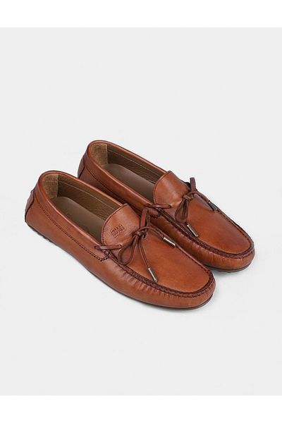 Cabani Men's Tan Loafers - Genuine Leather Shoes