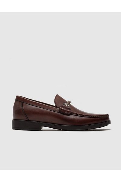 Cabani Genuine Leather Brown Men's Casual Shoes