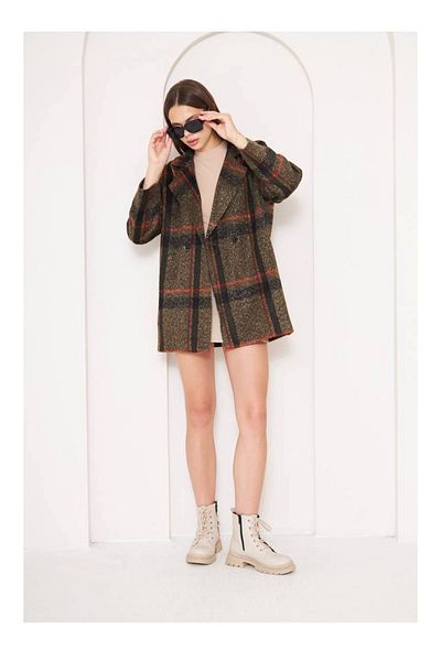 KAZAX PLAID SHORT COAT