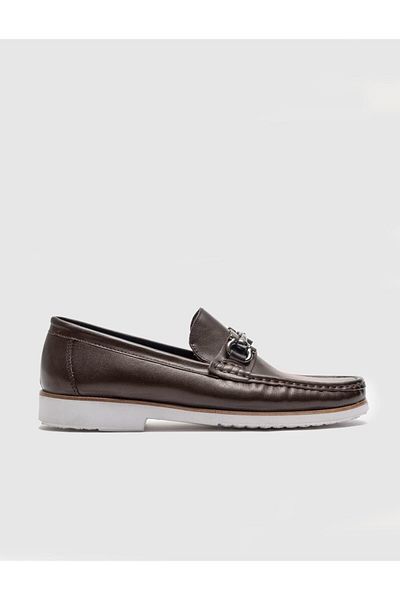 Cabani Genuine Leather Brown Men's Casual Shoes