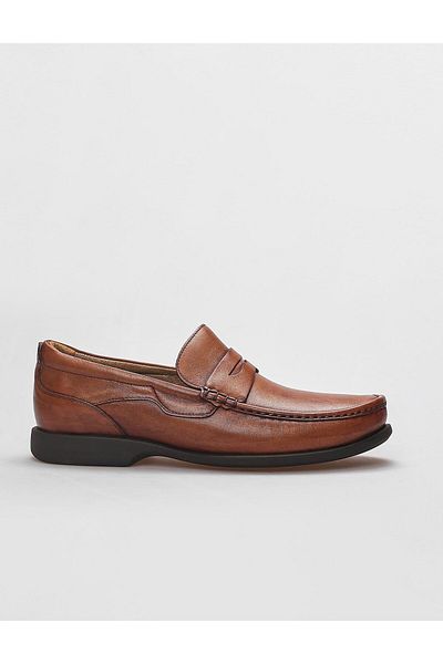 Cabani Genuine Leather Tan Men's Casual Shoes