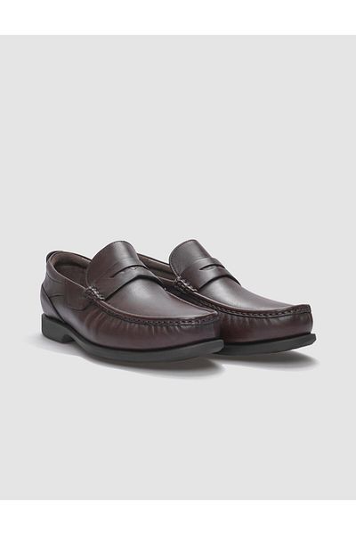 Cabani Genuine Leather Brown Men's Casual Shoes