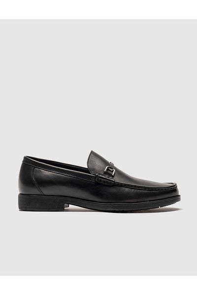 Cabani Men's Casual Loafer - Genuine Leather, Black Buckle Detail