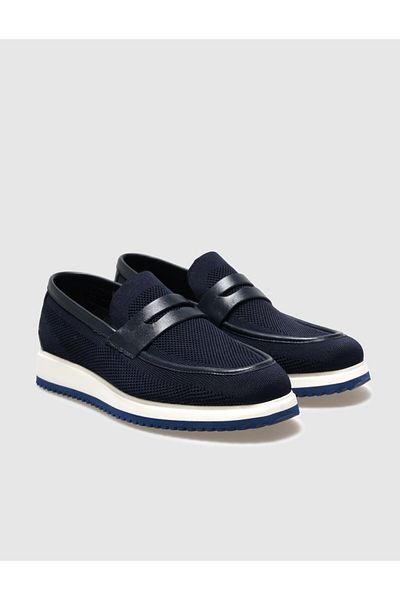 Cabani Knitwear Navy Blue Men's Casual Shoes
