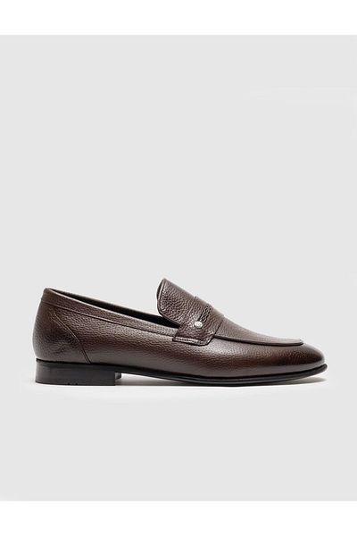 Cabani Genuine Leather Brown Men's Classic Shoes