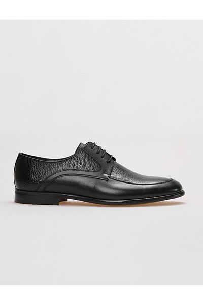 Cabani Genuine Leather Black Lace-Up Men's Classic Shoes