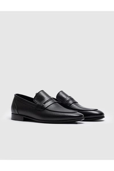 Cabani Genuine Leather Black Men's Classic Shoes