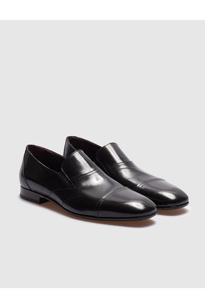 Cabani Genuine Leather Black Men's Classic Shoes