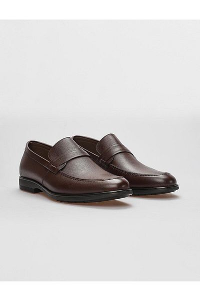 Cabani Genuine Leather Brown Men's Classic Shoes