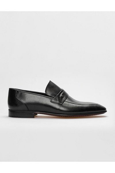 Cabani Genuine Leather Black Men's Classic Shoes