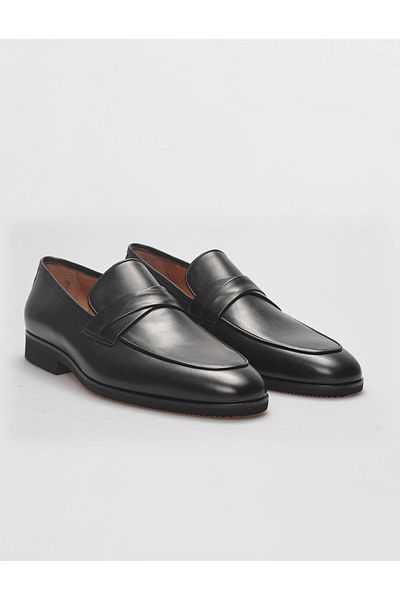 Cabani Genuine Leather Black Men's Classic Shoes