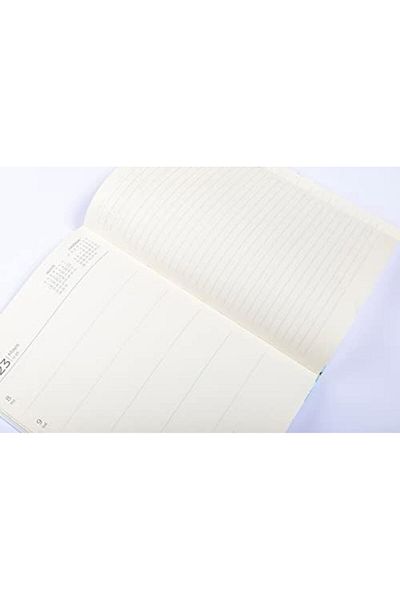 STOREMAX E Lotus Pine Tree Patterned Cardboard Agenda 128 Sheets, 17X24Cm 2023 Weekly
