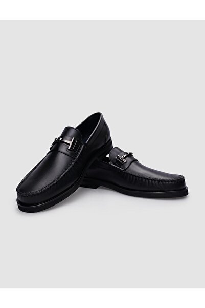 Cabani Μαύρο Γνήσιο Δέρμα - Ανδρικά Κλασικά Παπούτσια 100% Πόρπη