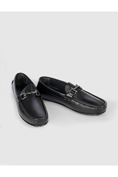 Cabani Hakiki Deri Siyah Erkek Loafer