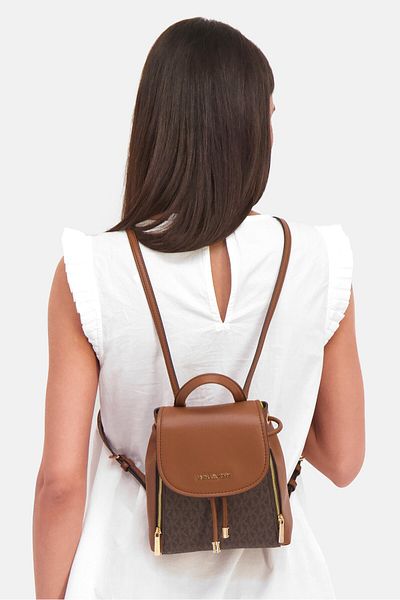 Michael Kors Women Phoebe Brand Logo Backpack 22 H x 18 L x 9 W cm, Brown