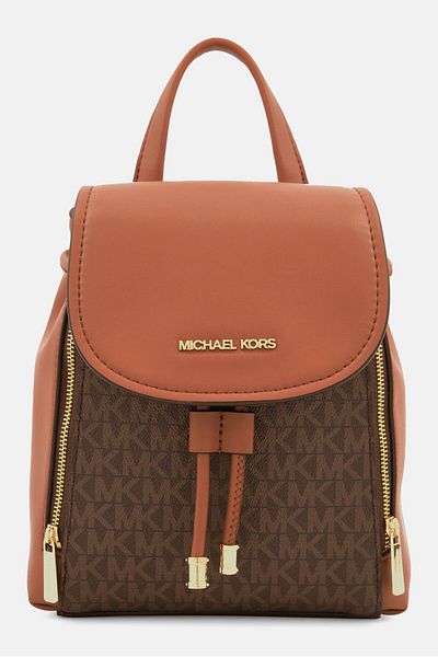 Michael Kors Women Phoebe Brand Logo Backpack 22 H x 18 L x 9 W cm, Brown