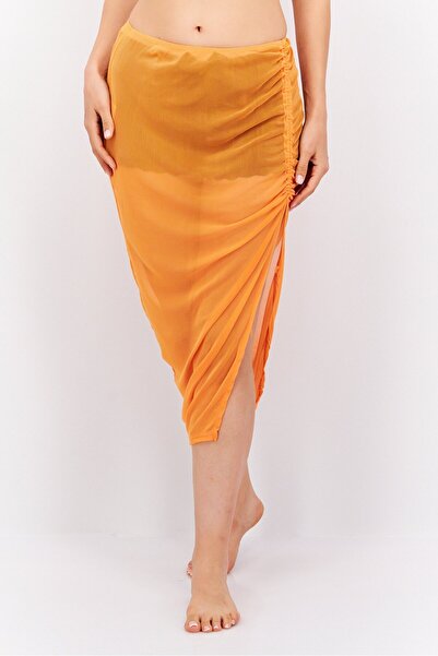 Dippin' Daisy's تنورة نسائية سادة، برتقالية