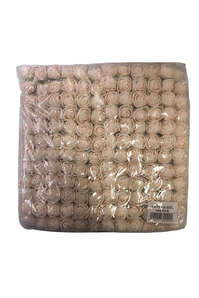 Yumuşakkeçe Pack of 144 Latex Rose Flowers - for Special Occasion and Hobby Use