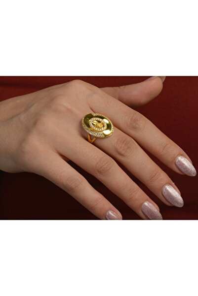 Çelikoğlu Kuyumculuk ÇELİKOĞLU KUYUMCULUK 8 AYAR ALTIN TAŞLI TUGRALI YÜZÜK 3,...