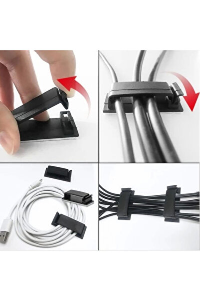 Home مجموعة منظم الكابلات اللاصقة مكونة من 4 قطع