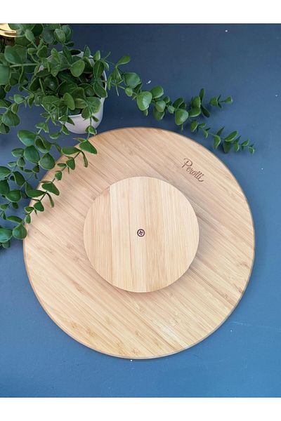 hinezahome 360 (C ° ) Rotating Bamboo Breakfast