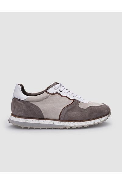 Cabani Men's Sneakers - 100% Genuine Leather, Mink Lace-up